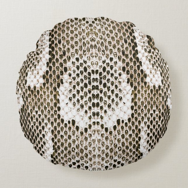 Python Skin: Animal Pattern Design Round Cushion (Front)