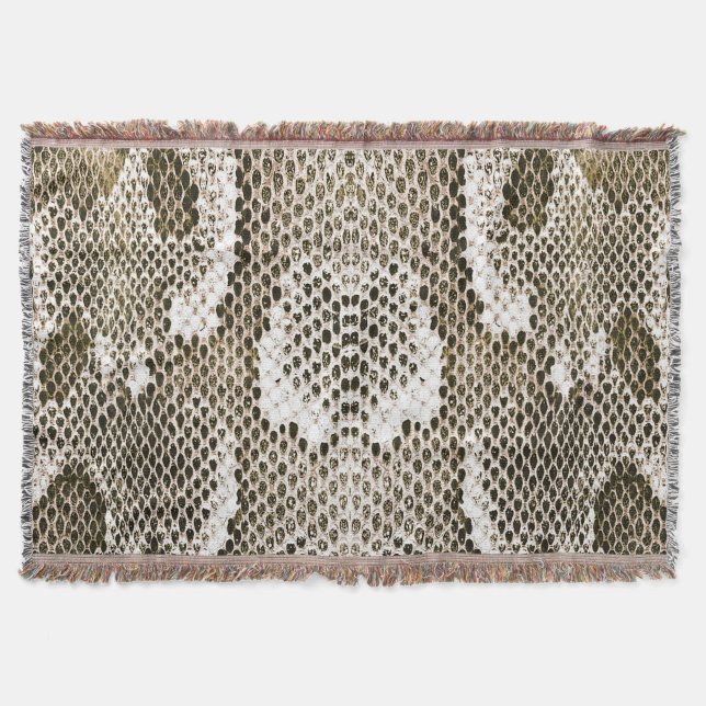 Python Skin: Animal Pattern Design Throw Blanket (Front)