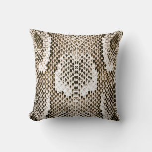 python skin, snake pattern, animal skin pattern cushion