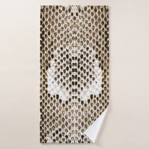 python skin, snake pattern, animal skin pattern de bath towel