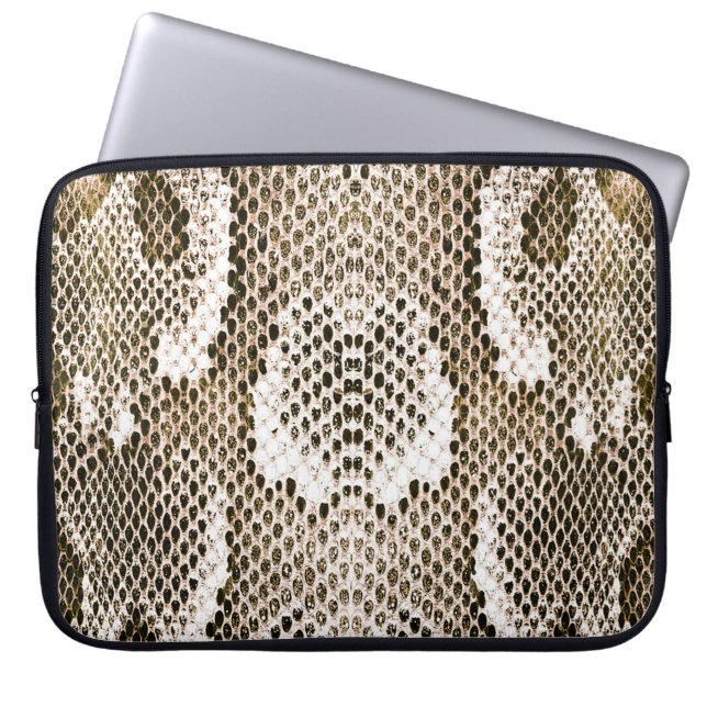 python skin, snake pattern, animal skin pattern de laptop sleeve (Front)