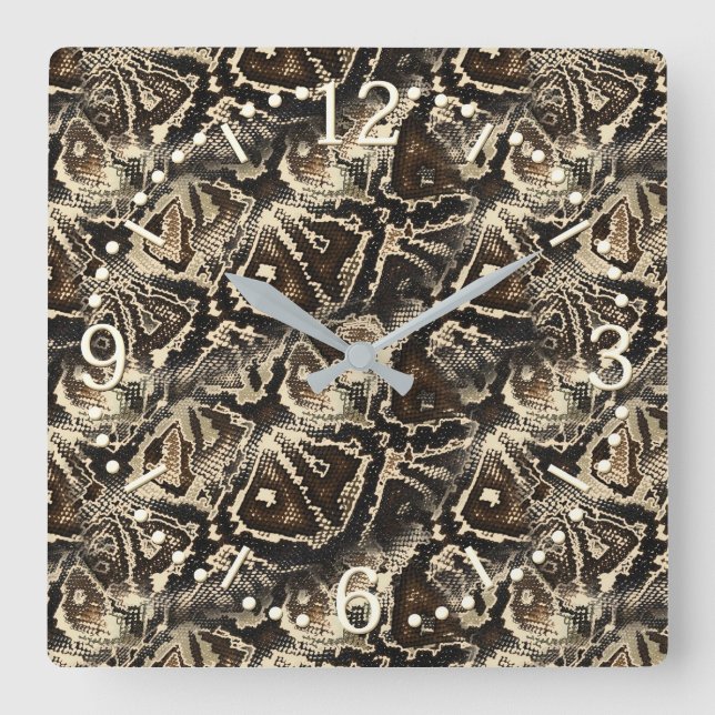 Python Skin Square Wall Clock (Front)
