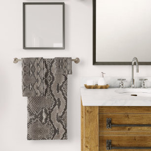 Python Snake Skin Animal Print Bath Towel Set