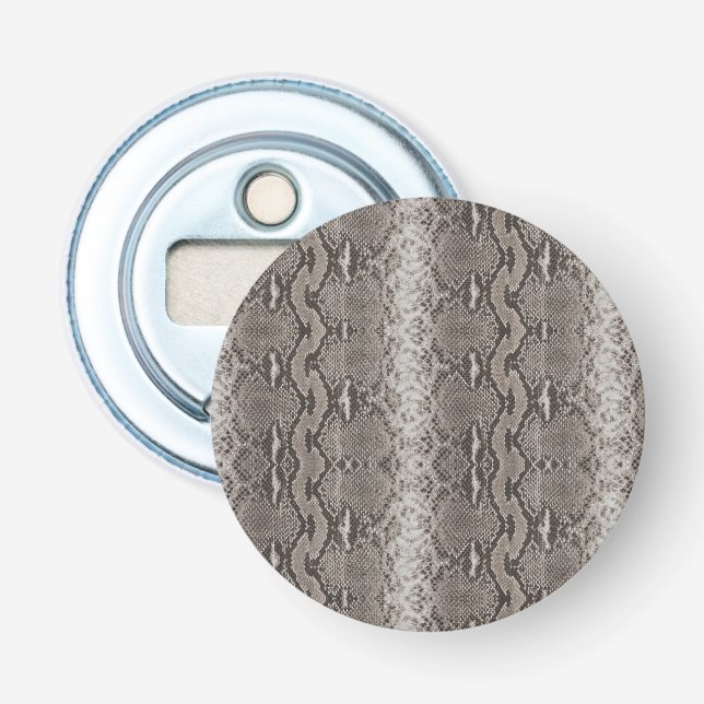 Python Snake Skin Animal Print Bottle Opener (Front)