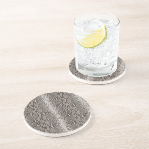 Python Snake Skin Animal Print Coaster