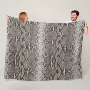 Python Snake Skin Animal Print Fleece Blanket
