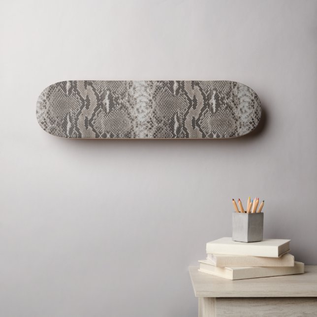 Python Snake Skin Animal Print Skateboard (Wall Art (Horz))