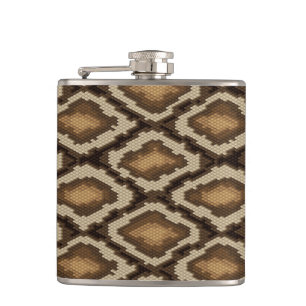 Python snake skin pattern 2 hip flask