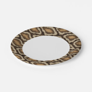 Python snake skin pattern 2 paper plate