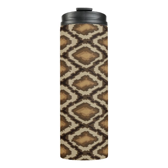 Python snake skin pattern 2 thermal tumbler (Front)