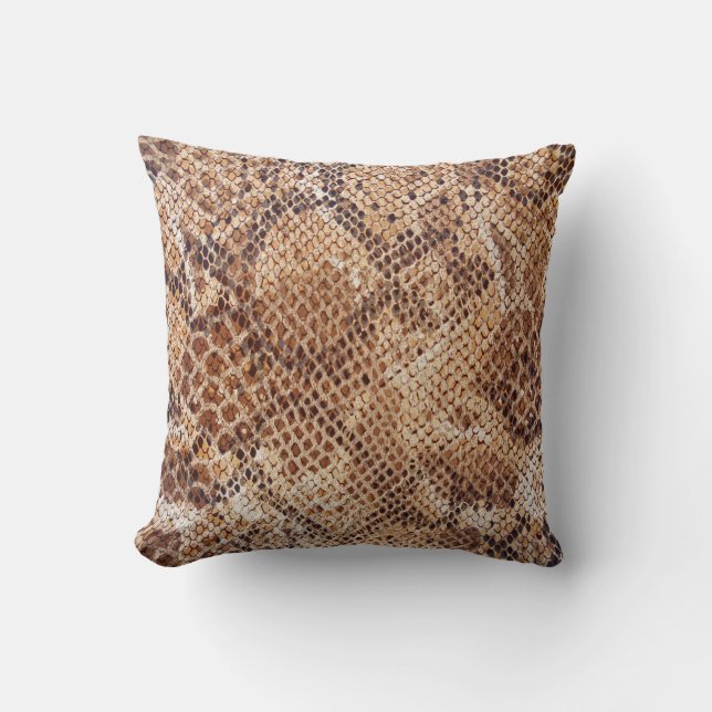 Python Snake Skin Print Cushion (Front)