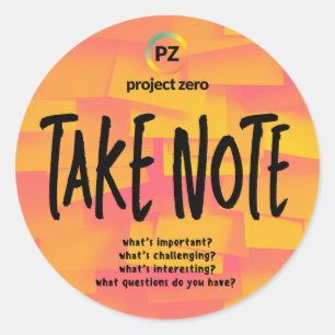 PZ Take Note Sticker