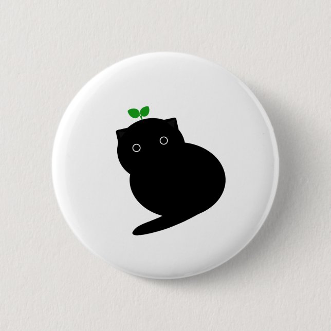 Q Cat 6 Cm Round Badge (Front)
