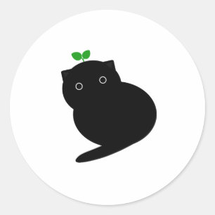 Q Cat Classic Round Sticker