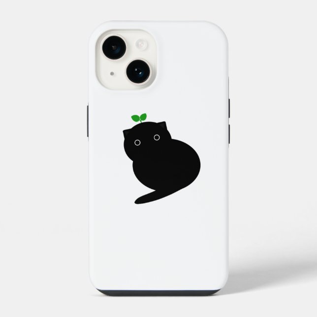 Q Cat iPhone Case (Back)
