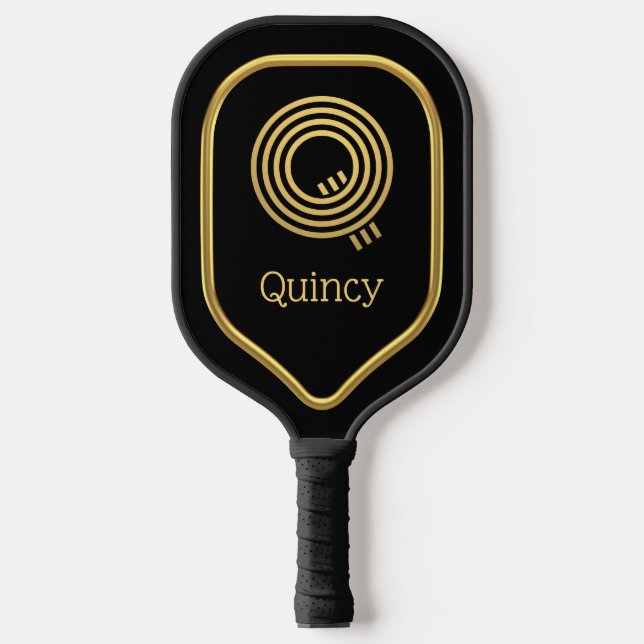 Q Gold Initial Pickleball Paddle (Front)