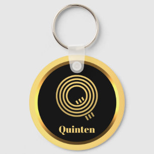 Q Gold Monogrammed Letter Personalised Key Ring