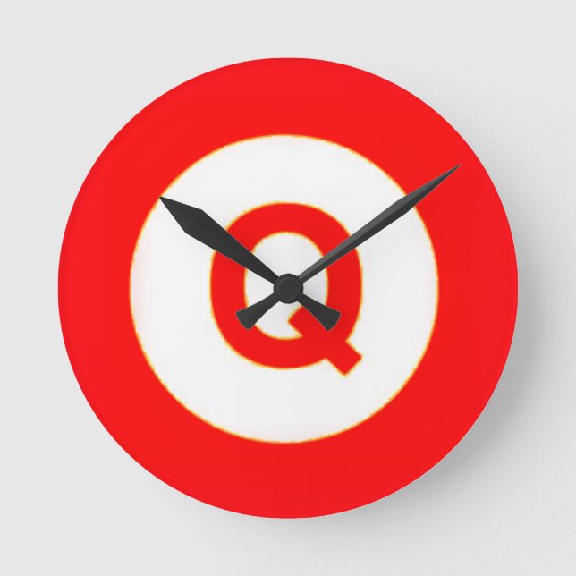 Q INTELLIGENCE ROUND CLOCK (Front)