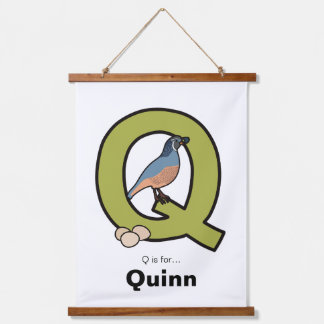 Q is for… personalized hanging tapestry