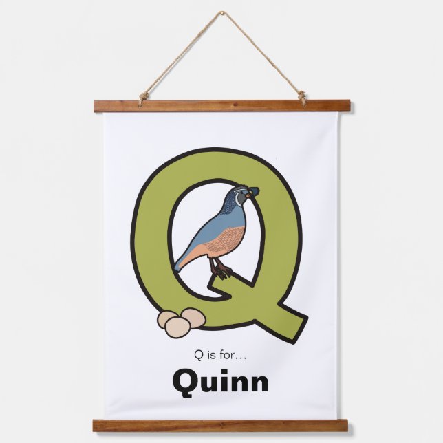 Q is for… personalized hanging tapestry (Front)
