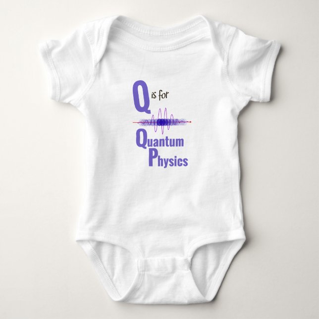 Q is for Quantum Physics Cute Science Design Baby Bodysuit (Front)