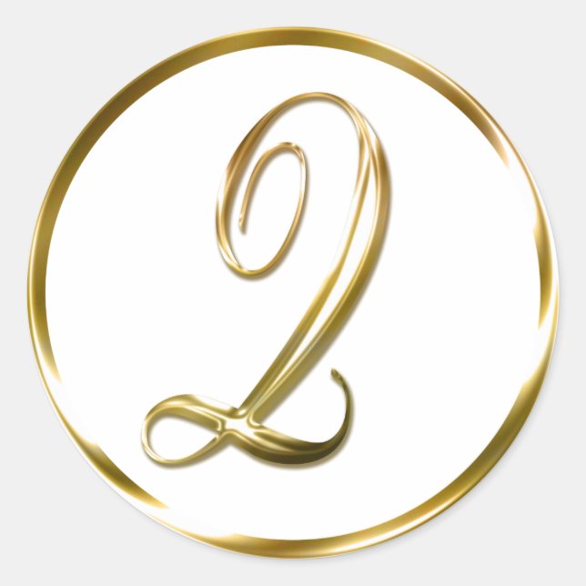 Q Monogram Faux Gold Envelope Or Favour Seal (Front)