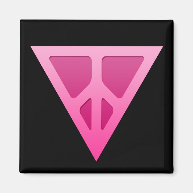 Q-Peace Triangle Square Magnet (Front)