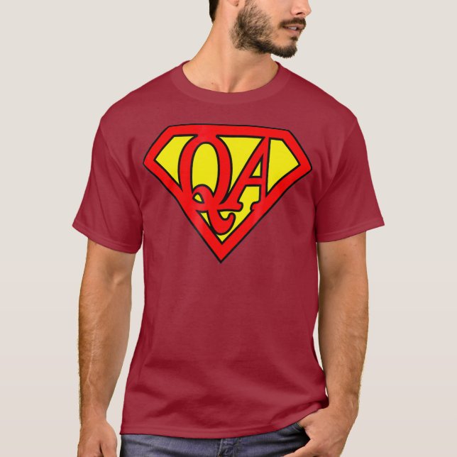 QA Tester Super Hero Software Engineer Gift T-Shirt (Front)