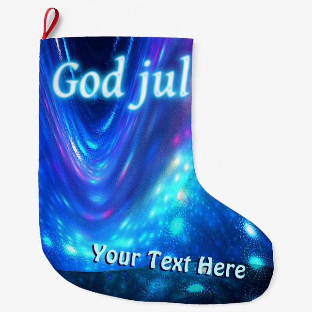 Qaanaaq - God jul Large Christmas Stocking (Front)