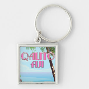 Qalito Fiji travel poster Key Ring