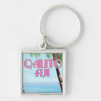 Qalito Fiji travel poster Key Ring