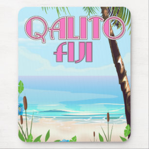 Qalito Fiji travel poster Mouse Pad