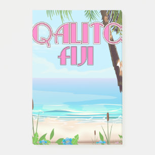 Qalito Fiji travel poster Post-it Notes