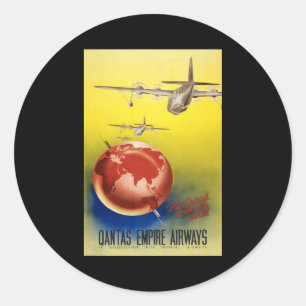 Qantas Empire Airways Classic Round Sticker
