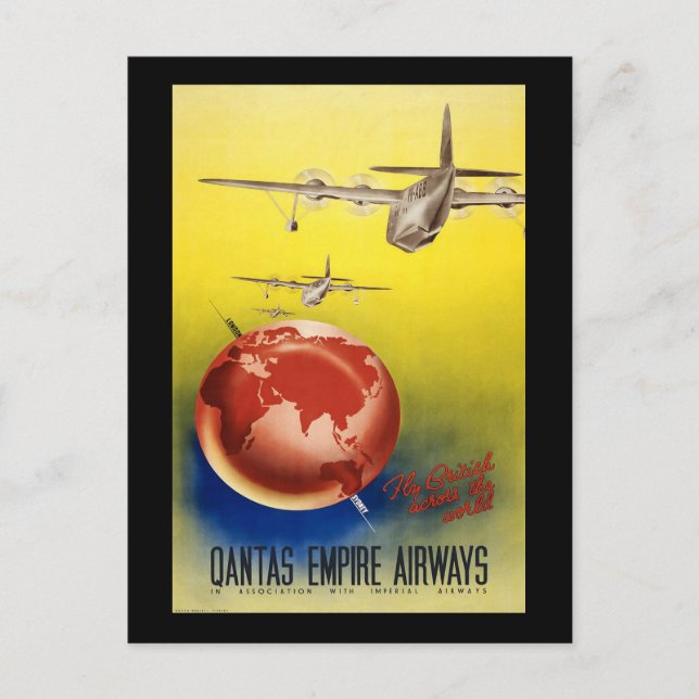 Qantas Empire Airways Postcard (Front)