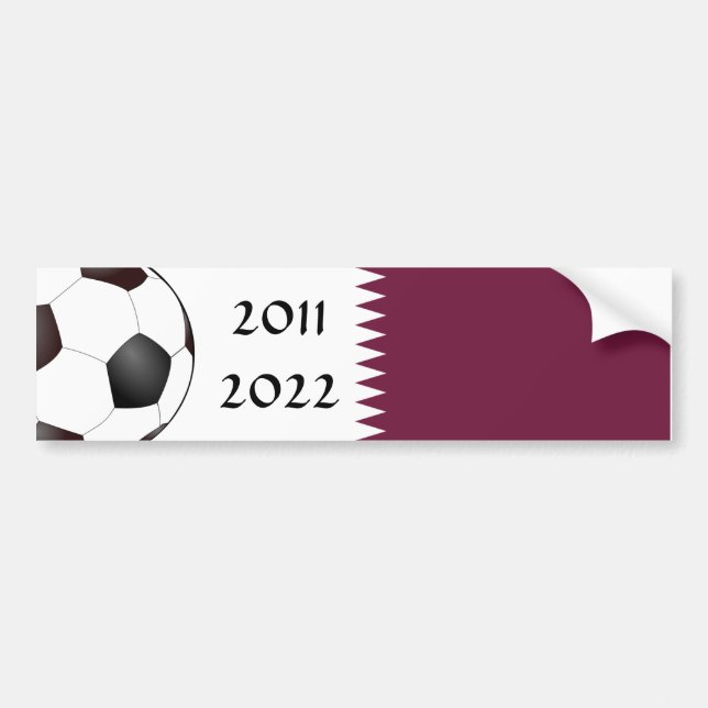 Qatar 2011 & 2022 Soccer Bumper Sticker (Front)