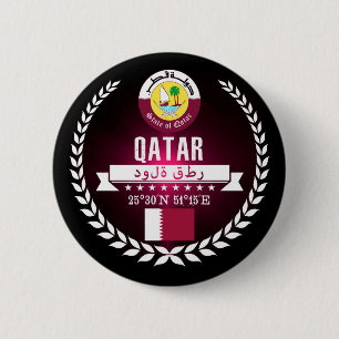 Qatar 6 Cm Round Badge