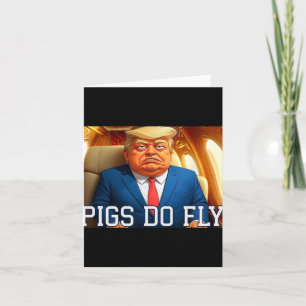 Qatar A Lago Anti Trump Qatar Plane Pigs Do Fly De Card