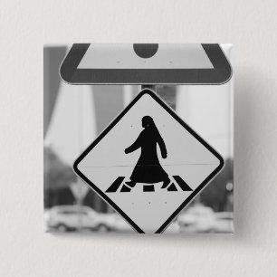 Qatar, Ad Dawhah, Doha. Arabian Pedestrian 15 Cm Square Badge