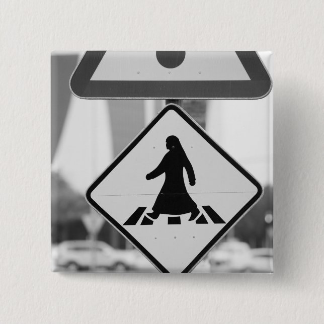 Qatar, Ad Dawhah, Doha. Arabian Pedestrian 15 Cm Square Badge (Front)