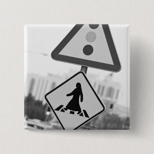 Qatar, Ad Dawhah, Doha. Arabian Pedestrian 2 15 Cm Square Badge