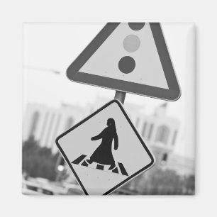 Qatar, Ad Dawhah, Doha. Arabian Pedestrian 2 Magnet