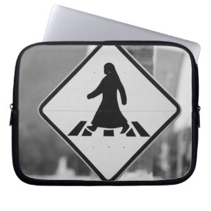 Qatar, Ad Dawhah, Doha. Arabian Pedestrian 3 Laptop Sleeve