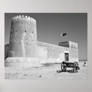 Qatar, Al Zubarah. Al-Zubarah Fort (b.1938) now Poster