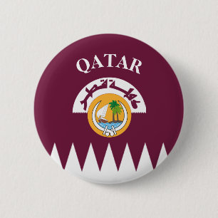 qatar arms 6 cm round badge