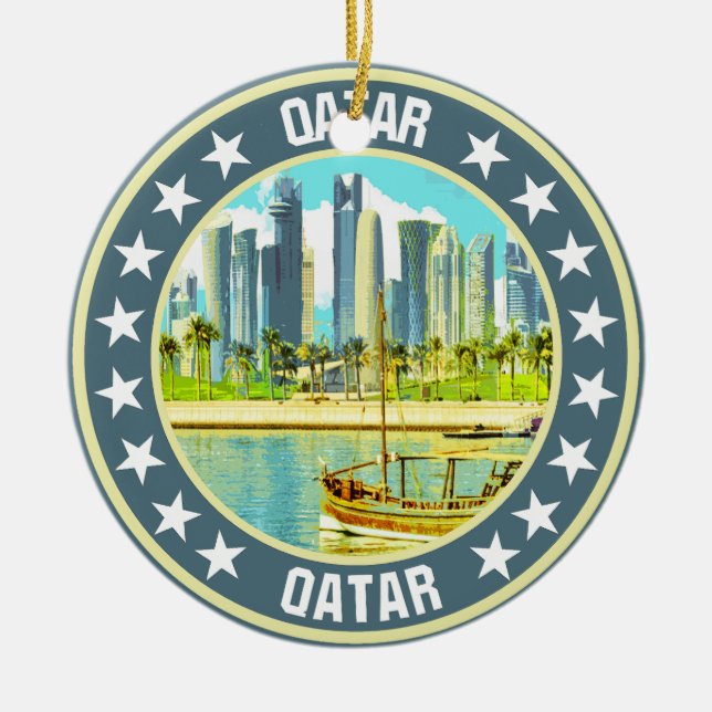 Qatar                                              ceramic ornament (Front)