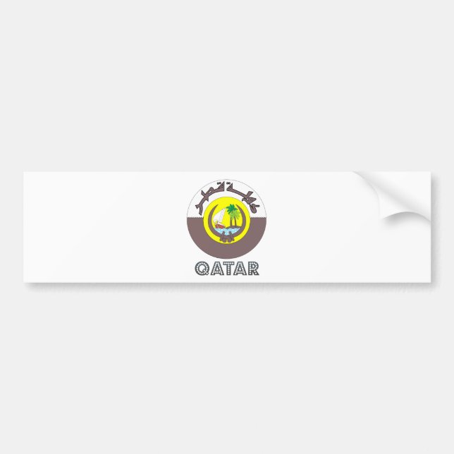 Qatar Coat of Arms Bumper Sticker (Front)