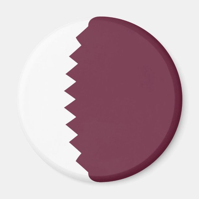 Qatar Fisheye Flag Magnet (Front)