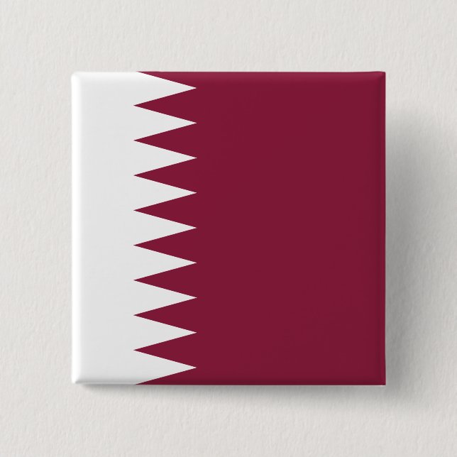 Qatar Flag 15 Cm Square Badge (Front)