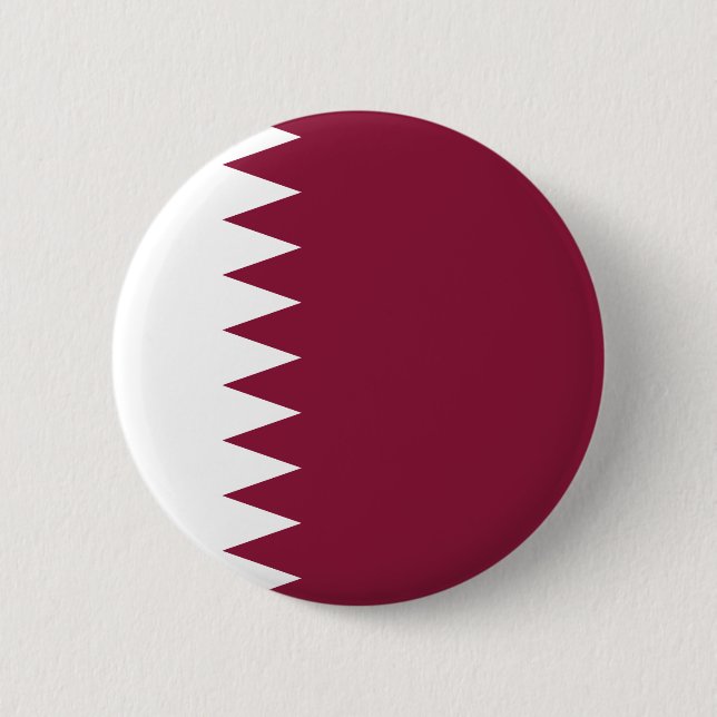 Qatar Flag 6 Cm Round Badge (Front)